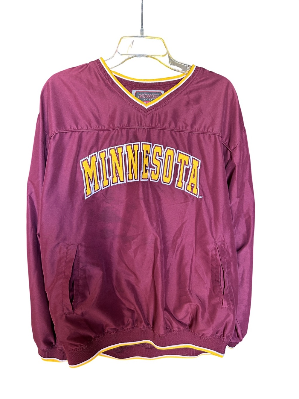 Colosseum Maroon Pullover with Gold and White Trim